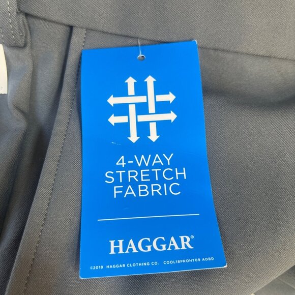Haggar Cool 18 Pro Shorts Mens Size 44 Gray New Expandable Waist - Picture 10 of 11